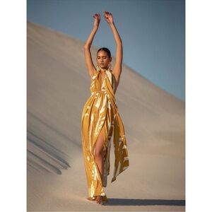 Diarrablu Mailys Dress in Suto Gold New Size Medium